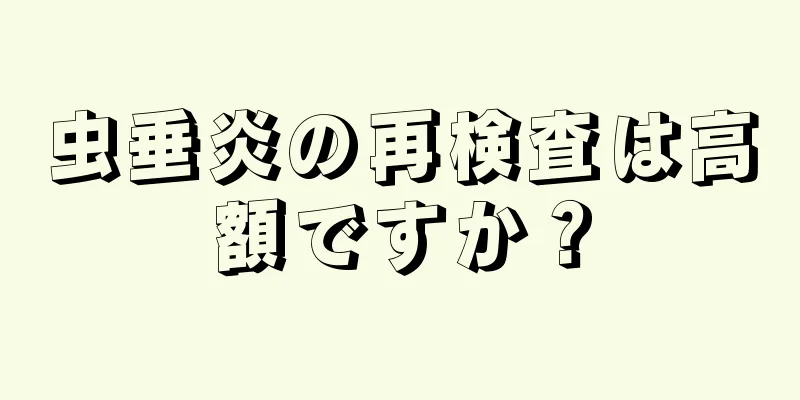 虫垂炎の再検査は高額ですか？