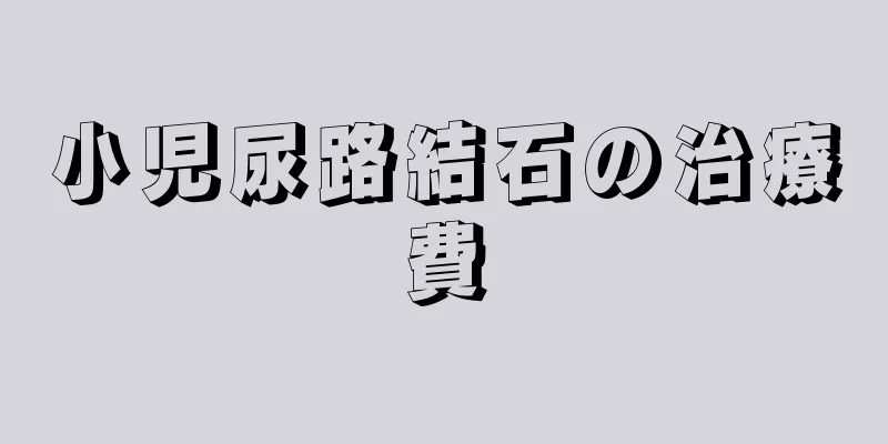 小児尿路結石の治療費