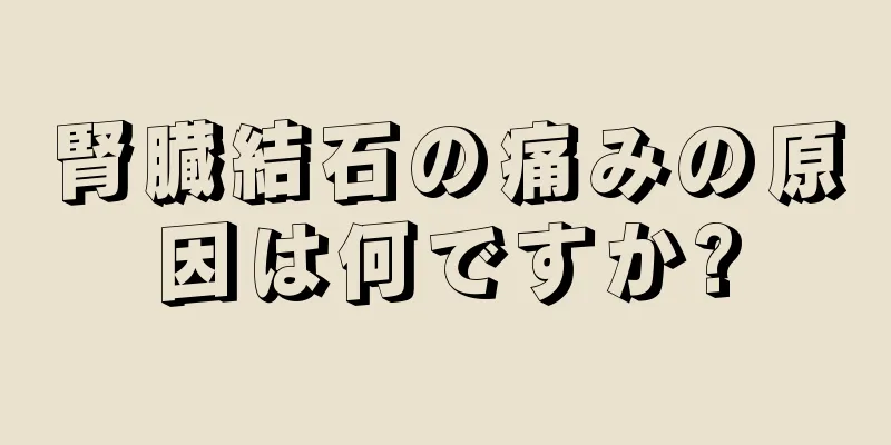 腎臓結石の痛みの原因は何ですか?