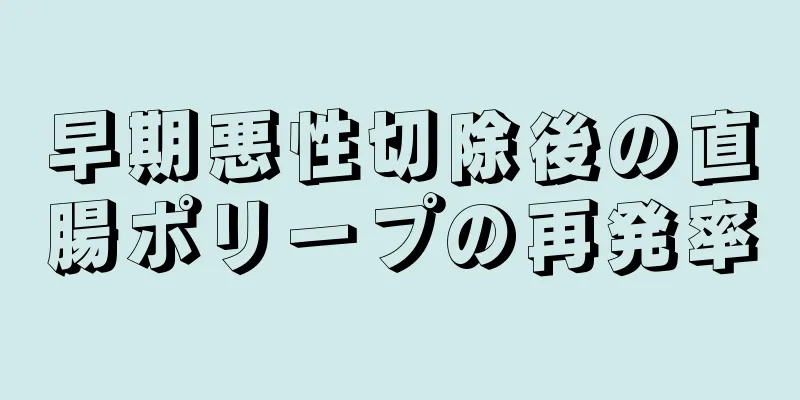 早期悪性切除後の直腸ポリープの再発率
