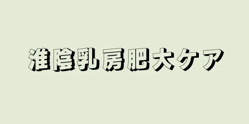 淮陰乳房肥大ケア
