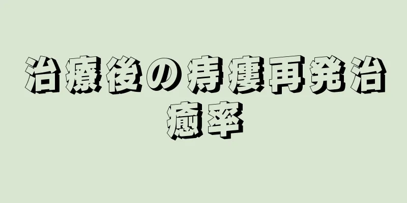 治療後の痔瘻再発治癒率