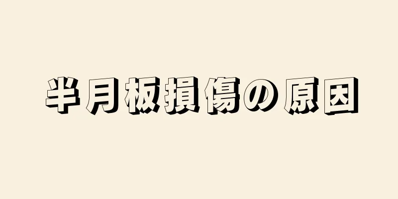 半月板損傷の原因