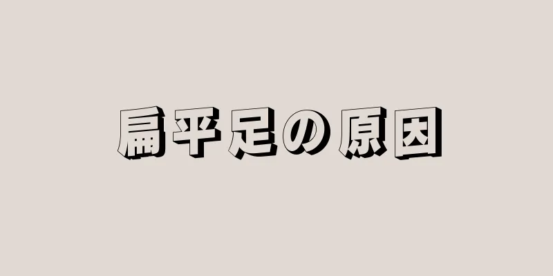 扁平足の原因