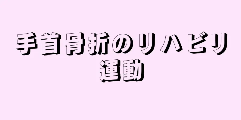 手首骨折のリハビリ運動