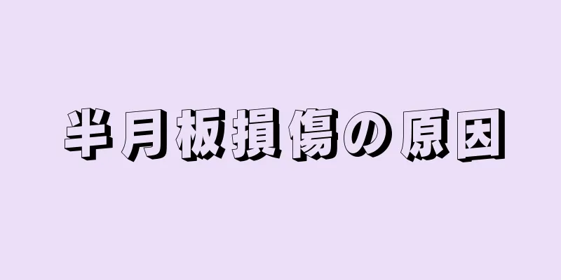 半月板損傷の原因