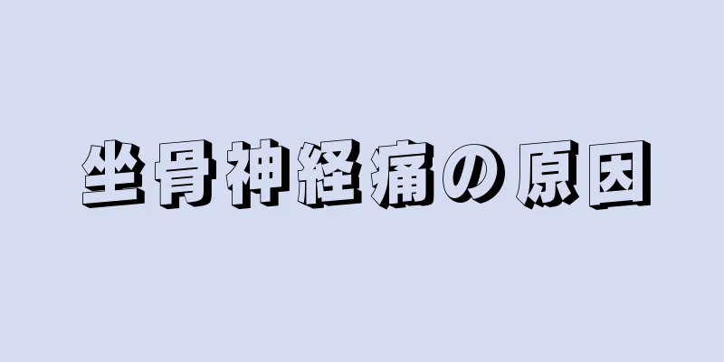 坐骨神経痛の原因
