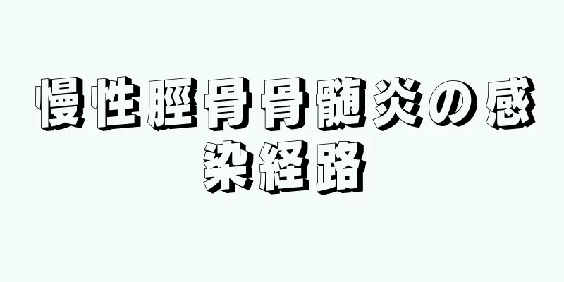 慢性脛骨骨髄炎の感染経路