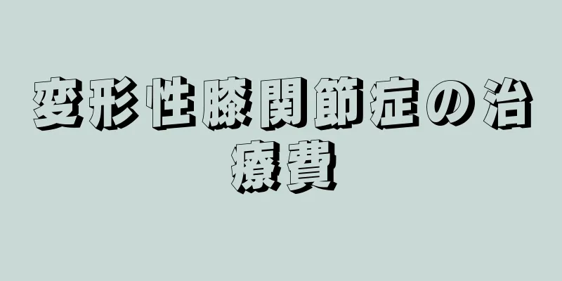 変形性膝関節症の治療費