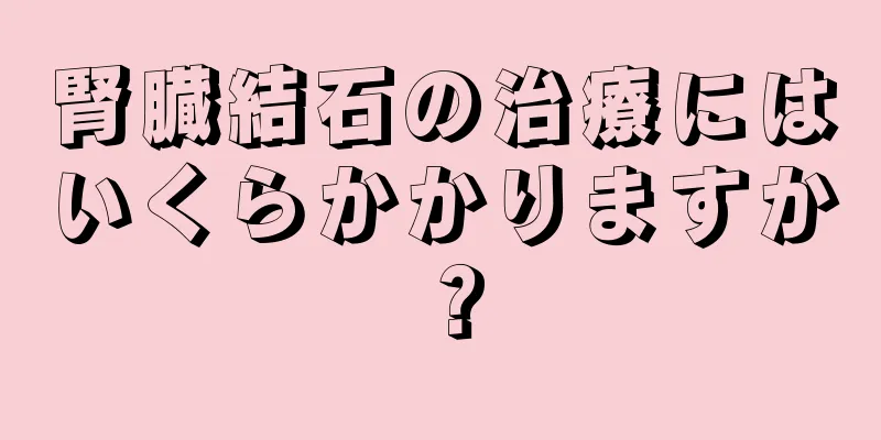 腎臓結石の治療にはいくらかかりますか？