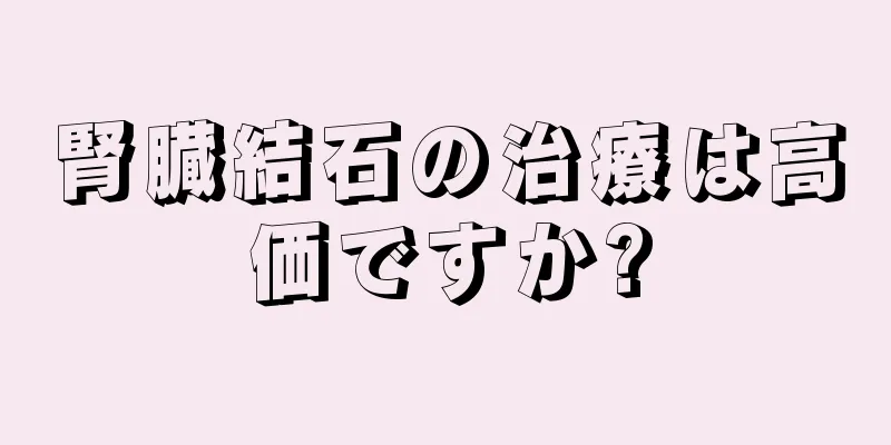 腎臓結石の治療は高価ですか?