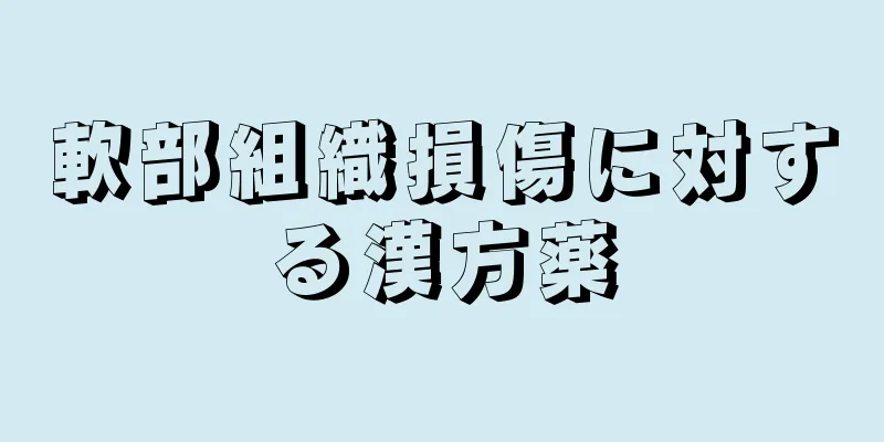 軟部組織損傷に対する漢方薬