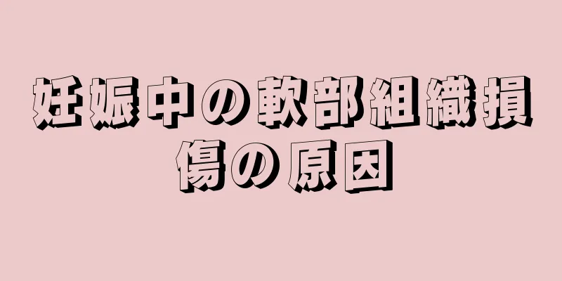妊娠中の軟部組織損傷の原因