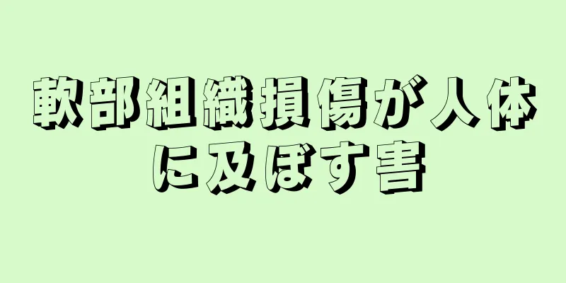 軟部組織損傷が人体に及ぼす害