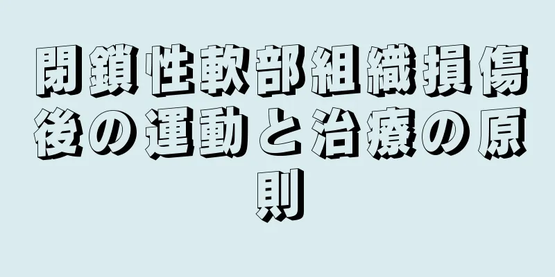 閉鎖性軟部組織損傷後の運動と治療の原則