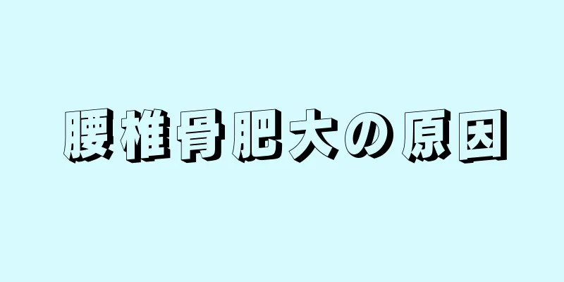 腰椎骨肥大の原因