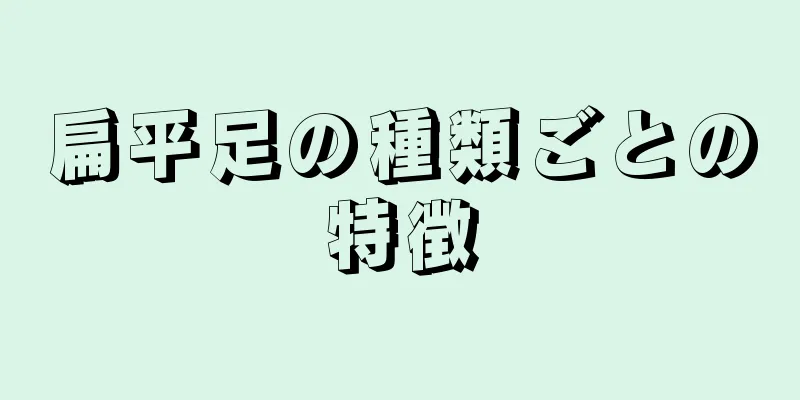 扁平足の種類ごとの特徴