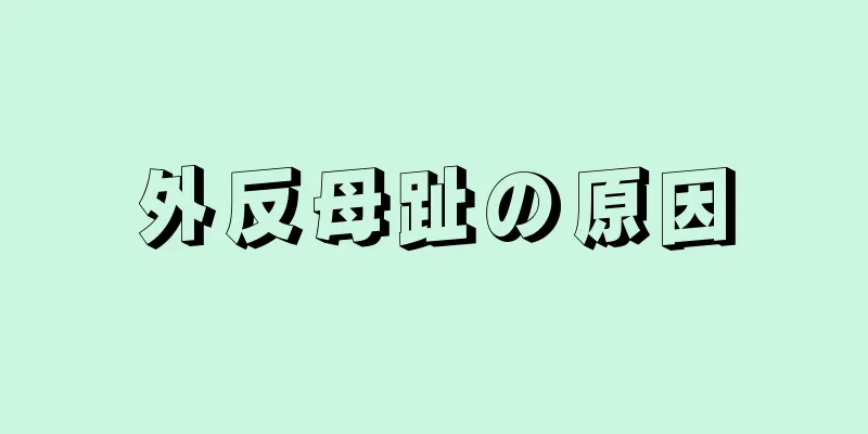 外反母趾の原因
