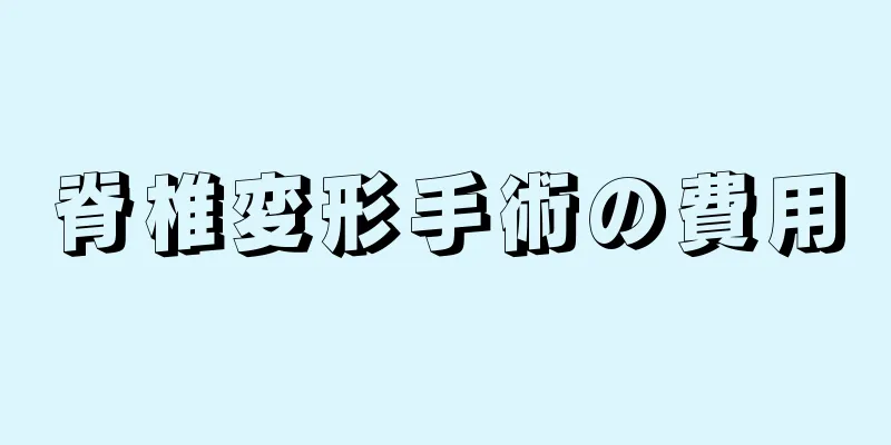 脊椎変形手術の費用