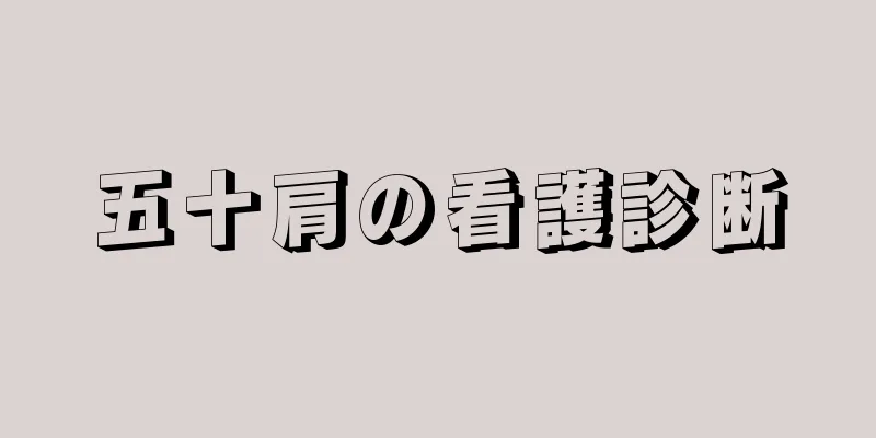 五十肩の看護診断