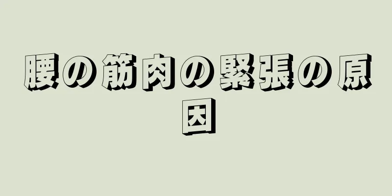 腰の筋肉の緊張の原因