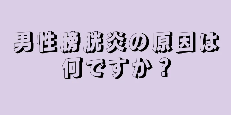 男性膀胱炎の原因は何ですか？