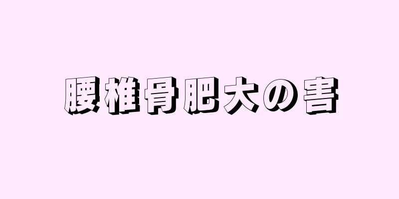 腰椎骨肥大の害