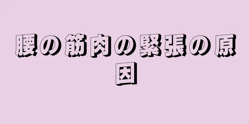 腰の筋肉の緊張の原因
