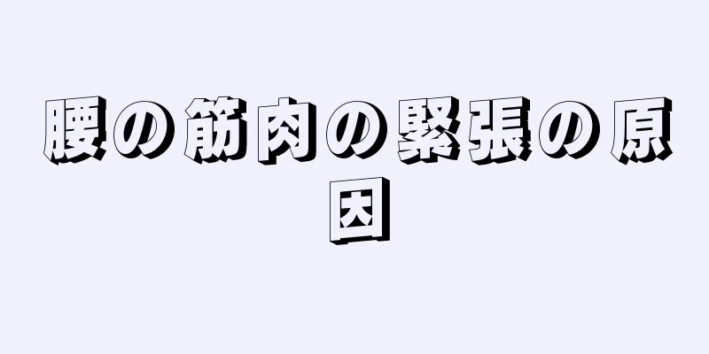 腰の筋肉の緊張の原因