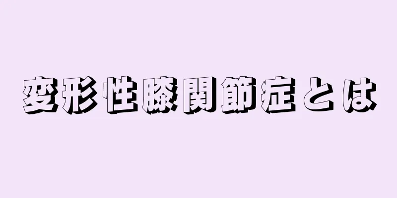 変形性膝関節症とは