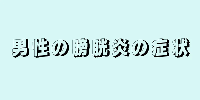 男性の膀胱炎の症状