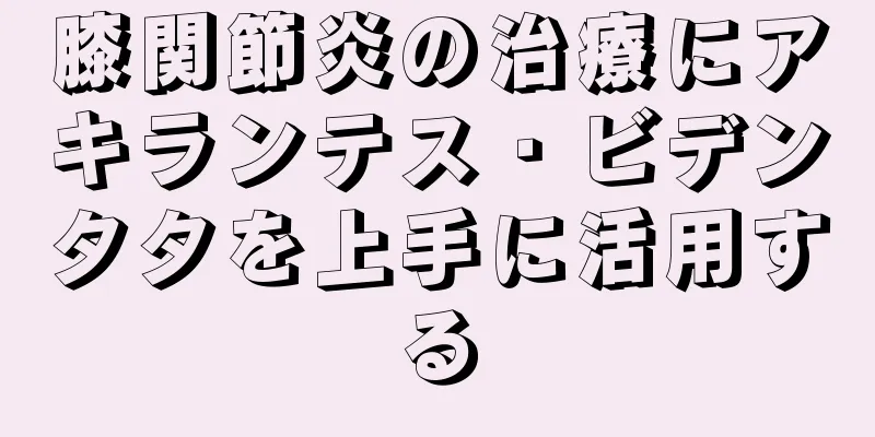 膝関節炎の治療にアキランテス・ビデンタタを上手に活用する