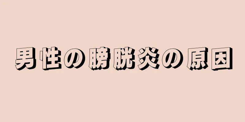 男性の膀胱炎の原因