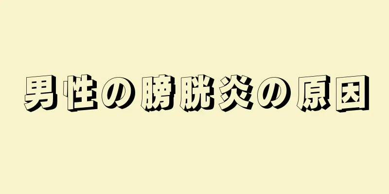 男性の膀胱炎の原因