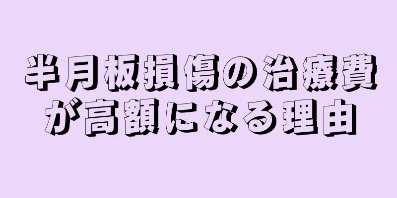半月板損傷の治療費が高額になる理由