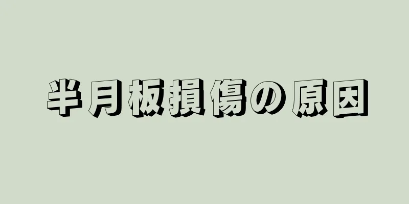 半月板損傷の原因