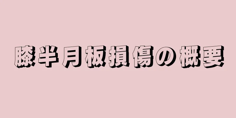 膝半月板損傷の概要