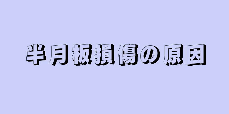 半月板損傷の原因