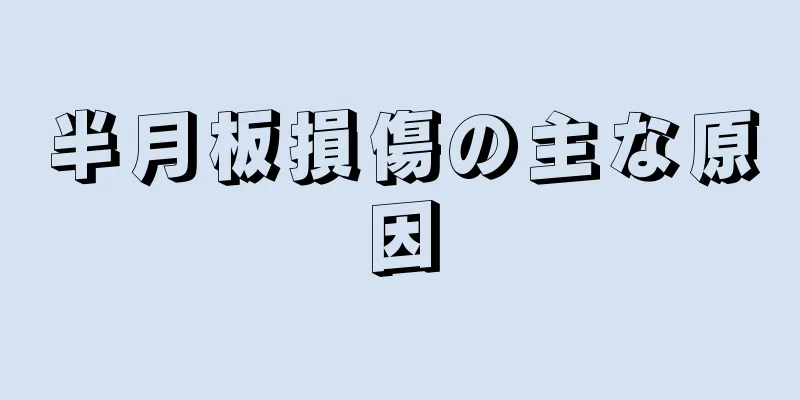 半月板損傷の主な原因