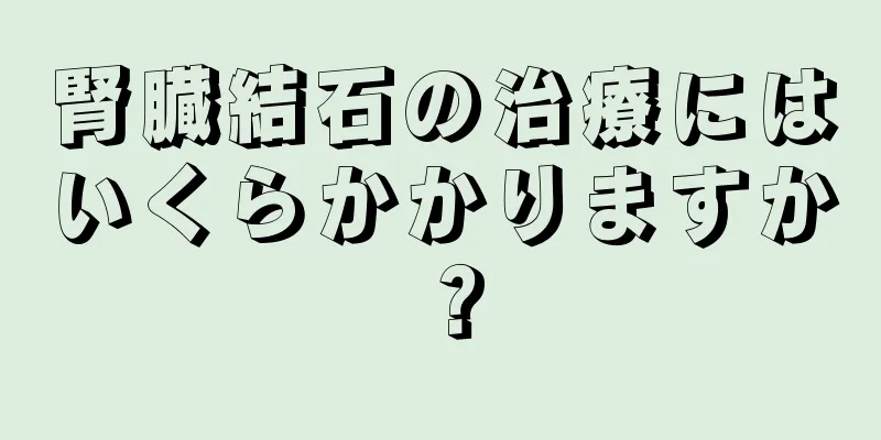 腎臓結石の治療にはいくらかかりますか？