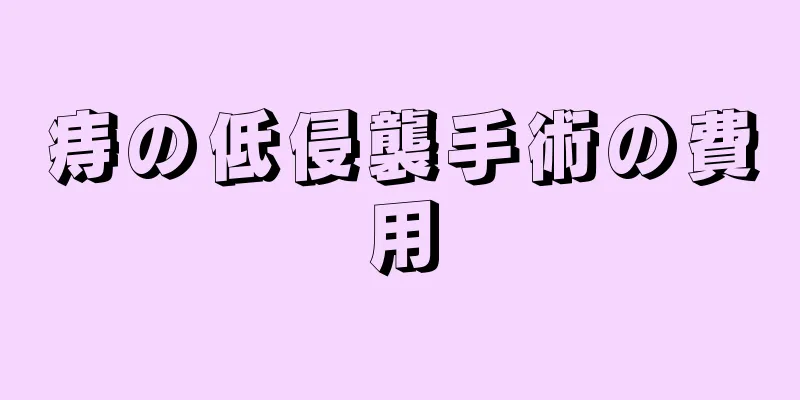 痔の低侵襲手術の費用