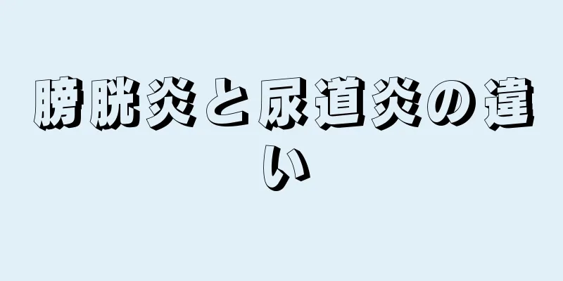 膀胱炎と尿道炎の違い