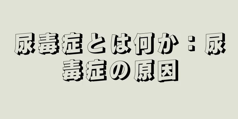 尿毒症とは何か：尿毒症の原因