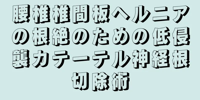 腰椎椎間板ヘルニアの根絶のための低侵襲カテーテル神経根切除術