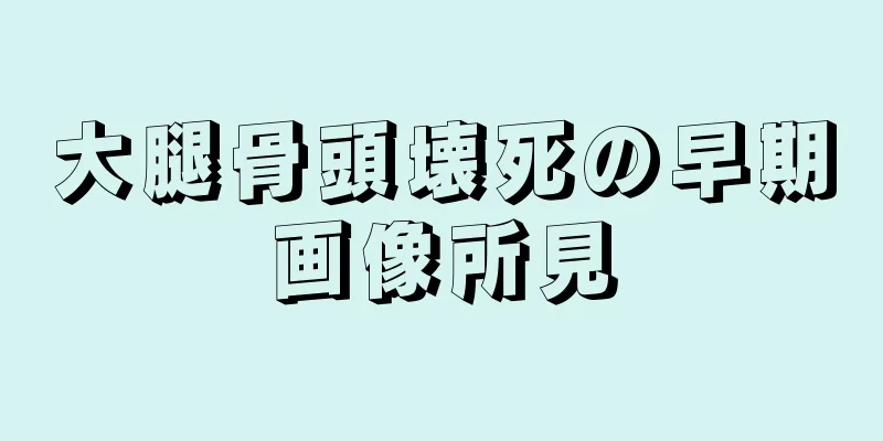 大腿骨頭壊死の早期画像所見