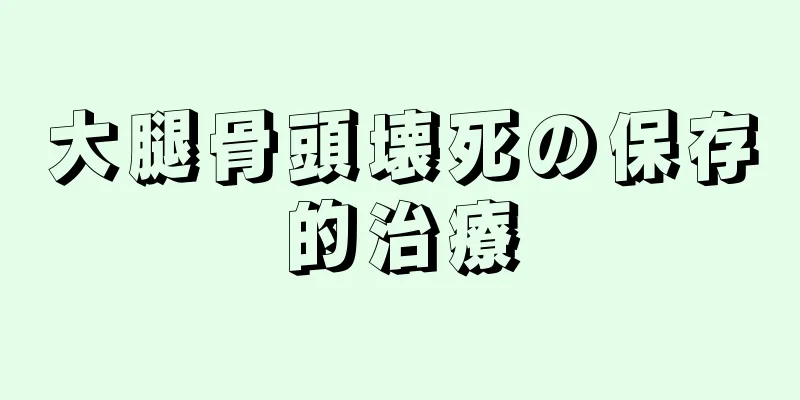大腿骨頭壊死の保存的治療