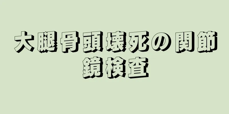 大腿骨頭壊死の関節鏡検査