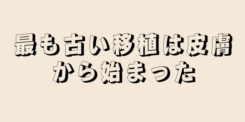 最も古い移植は皮膚から始まった