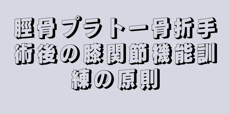 脛骨プラトー骨折手術後の膝関節機能訓練の原則