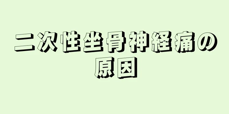 二次性坐骨神経痛の原因